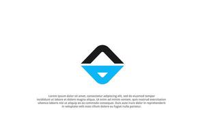 letter a d or d a abstract minimalist modern logo vector