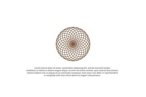 Brown Geometric Mandala Design Decorative Ornament in Circle Pattern vector