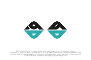 letter bd or db abstract modern business logo vector