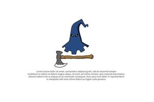 executioner cartoon mascot logo design vector