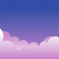 Cloudy Sky Background Filled with StarsCloudy Sky Background Filled with Stars vector