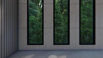 empty interior room shadow wall space background mock up architecture sunlight. empty home modern window video