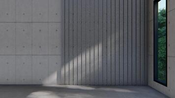 empty interior room shadow a wall space background mock up architecture sunlight. empty home modern window video