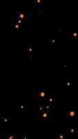 Fire Ash Particles Rise Up On Black Background Transparent video