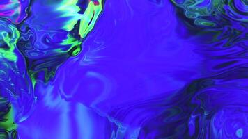 Vibrant and Abstract Colorful Swirls and Patterns in a Combination of Blue and Green Colors. Motion video