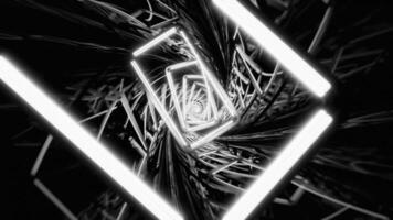 Neon lights rotating tunnel vj loop background animation. Design video