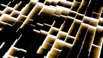Golden cubes abstract background changing shape. Design video