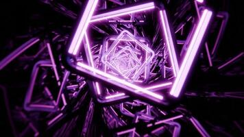 Purple neon lights rotating tunnel animation vj loop. Design video