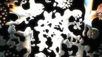 Dynamic Abstract Patterns Created Through Monochrome Fluid Motion Techniques and Elements. Motion video