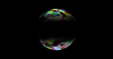A rotating sphere, a globe of translucent rainbow triangular faces. Abstract animation. video