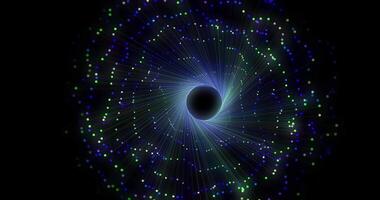 A movable circular tunnel of dots and lines. Abstract animation. video