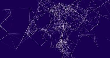 Metamorphoses of interlacing points and lines, network. Abstract animation. video
