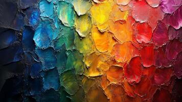 This artwork displays an explosion of color, with vivid shades merging in a textured pattern. The piece captures the essence of creativity, celebrating the beauty of artistic expression. video