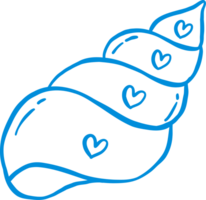 Cone Shell Seashell Outline Hand Draw png