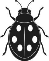 Ladybug Silhouette - An Elegant Insect Illustration for Spring and Nature Designs vector