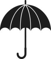 Classic Umbrella Silhouette - Elegant Rain Protection Icon for Spring Designs vector
