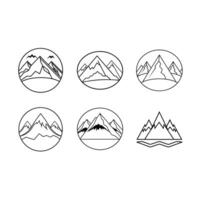 Mountain Range Illustration Scenic Landscape Design for Digital Use vector
