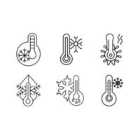 Cold temperature icon graphic design file for winter and freezing-themed projects vector