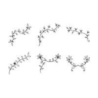 Floral Vine Divider Graphic Design File for Creative Projects vector