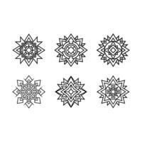 Intricate Aztec-inspired mandala for digital art, prints, and design projects. vector