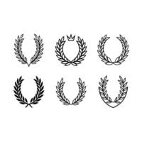 Sovereign Laurel Insignia - Royal Crest Symbol for Emblems and Logos vector