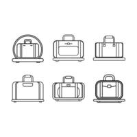 Minimalist baggage claim icon for airport signage, travel guides, and digital projects. vector