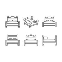 Minimal bed icon for UI, apps, and home design perfect for digital and print use vector