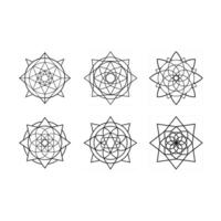 Sacred geometry mandala for spiritual, abstract, and artistic design projects. vector