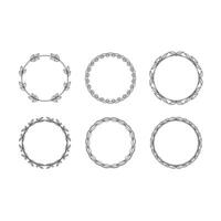 Beautiful circular wreath frame perfect for logos, invitations, and decorative designs vector