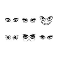 Creepy Eyes Graphic Design File for Spooky Designs vector