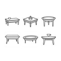 Modern coffee table icon graphic design for home decor and digital projects vector