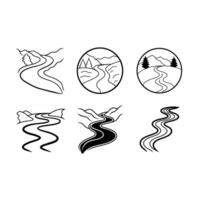 River or Stream Graphic Design for Nature Illustrations and Projects vector