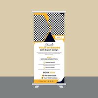 Interior Roll Up Banner Design Template vector