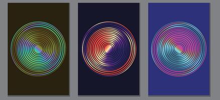 circle gradient background assets, abstract background with colorful lights vector