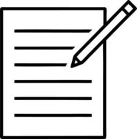 A pen and paper on a sheet of paper vector
