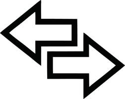 two arrows pointing in opposite directions vector