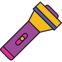 Retro object flashlight icon png