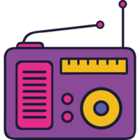 Retro object radio icon png