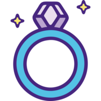 Elegant magic diamond ring with shiny details png