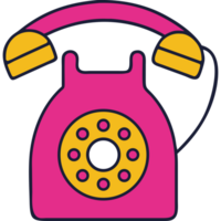 Retro object rotary phone icon png