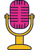Retro object microphone icon png