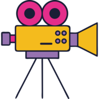 Retro object vintage film camera icon png