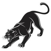 Black Panther On White Background vector