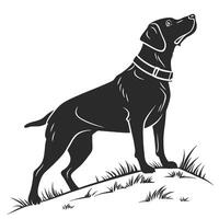 Elegant Dog Silhouette Art Design vector
