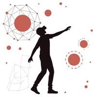 Exploring Virtual Reality With Modern Technology vector