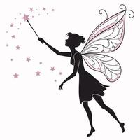Fairy With Wings And Magic Wand vector