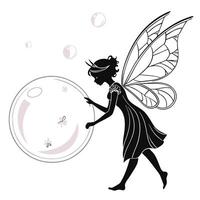 Fairy With Bubbles Illustration Image vector