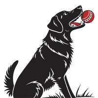 Labrador Playing With Ball Graphic vector