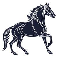 Graphic Silhouette Of A Running Horse vector