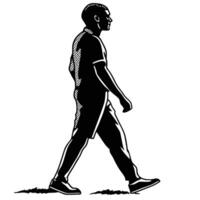 Man Walking Silhouette In Sportswear vector
